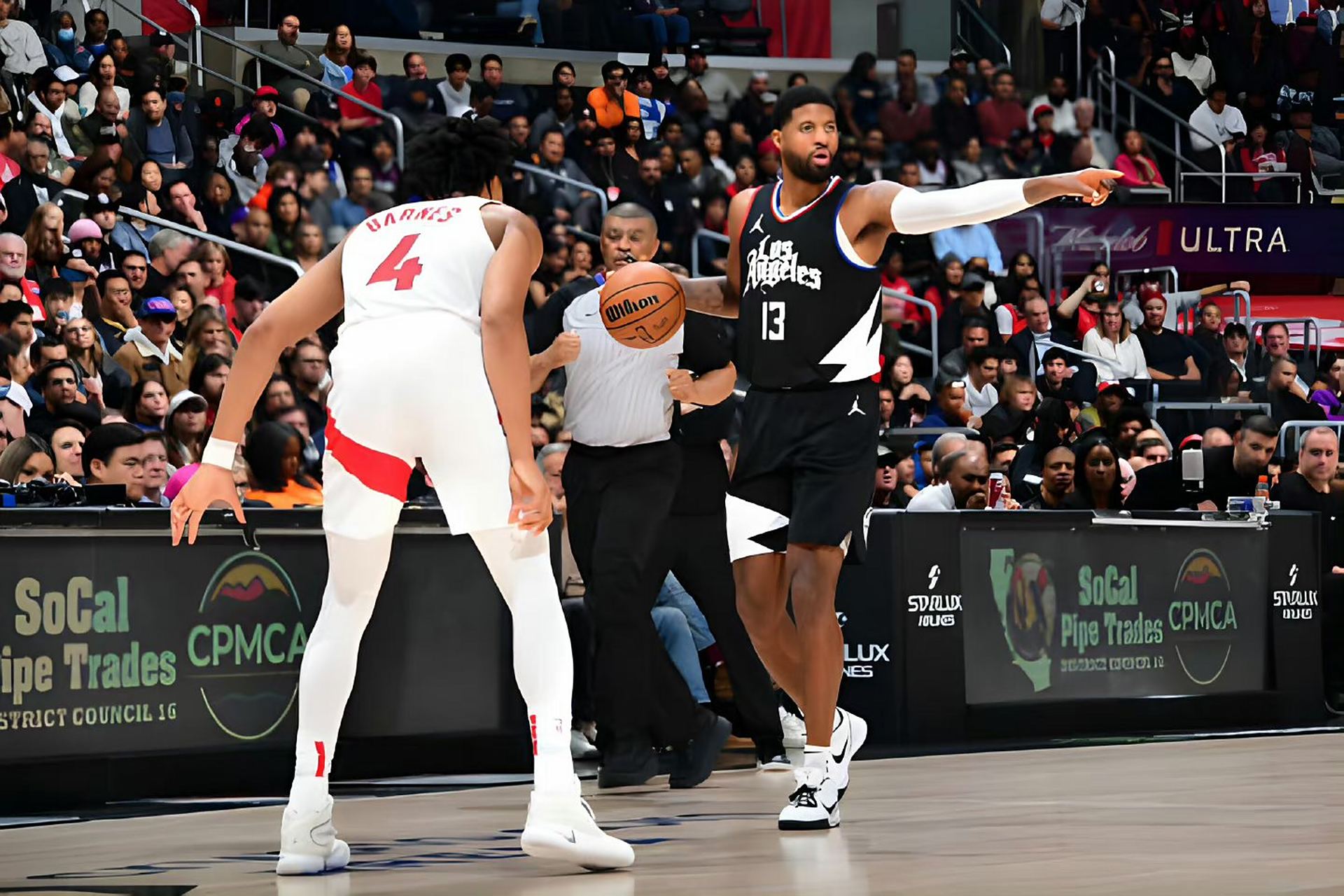 快船逆转猛龙,乔治砍下全队最高分 快船逆转猛龙,乔治砍下全队最高分